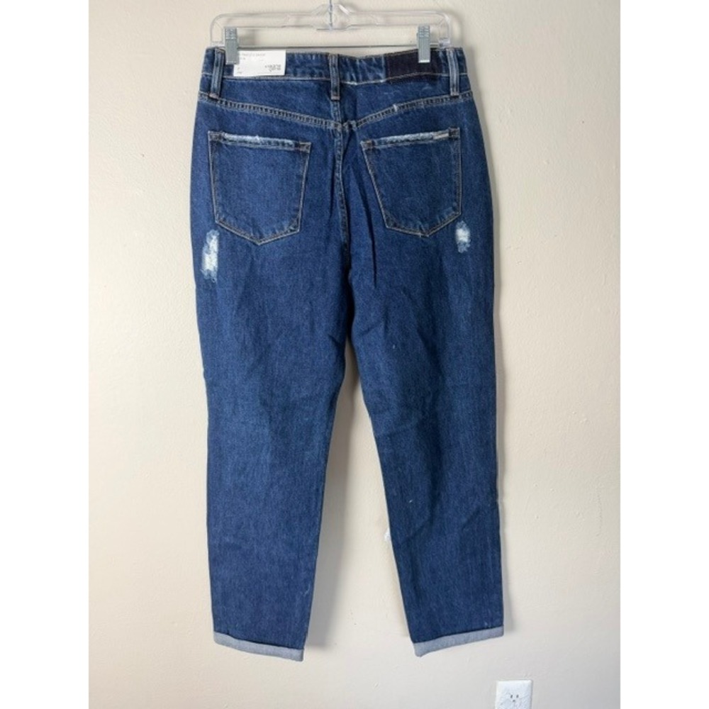 Insane Gene High Waisted Baggy Distressed Jeans Dark Wash Size 7/27 P1278 - Picture 2 of 3